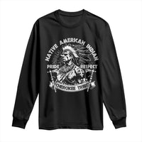 Cherokee Tribe Long Sleeve Shirt Native American Indian Pride Respect Axe - Wonder Print Shop