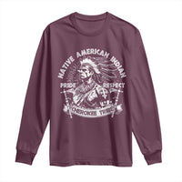Cherokee Tribe Long Sleeve Shirt Native American Indian Pride Respect Axe - Wonder Print Shop