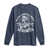 Cherokee Tribe Long Sleeve Shirt Native American Indian Pride Respect Axe - Wonder Print Shop