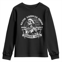 Cherokee Tribe Youth Sweatshirt Native American Indian Pride Respect Axe - Wonder Print Shop