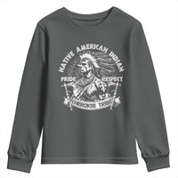 Cherokee Tribe Youth Sweatshirt Native American Indian Pride Respect Axe - Wonder Print Shop