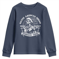 Cherokee Tribe Youth Sweatshirt Native American Indian Pride Respect Axe - Wonder Print Shop