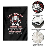 Chickasaw Indians Garden Flag I Am Chickasaw I Was Born With My Heart On My Sleeve War Bonnet - Wonder Print Shop