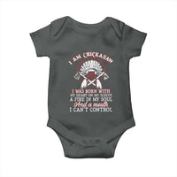 Chickasaw Indians Baby Onesie I Am Chickasaw I Was Born With My Heart On My Sleeve War Bonnet - Wonder Print Shop