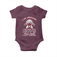 Chickasaw Indians Baby Onesie I Am Chickasaw I Was Born With My Heart On My Sleeve War Bonnet - Wonder Print Shop