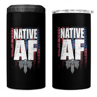 Native American Indian 4 in 1 Can Cooler Tumbler Native AF Indigenous Vintage Thunderbird - Wonder Print Shop