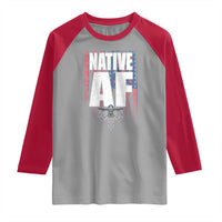 Native American Indian Raglan Shirt Native AF Indigenous Vintage Thunderbird - Wonder Print Shop