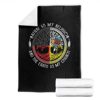 Native Americans Throw Blanket Nature Is My Religion And The Earth Is My Church Tree Peyote - Wonder Print Shop