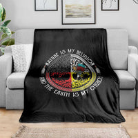 Native Americans Throw Blanket Nature Is My Religion And The Earth Is My Church Tree Peyote - Wonder Print Shop
