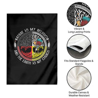 Native Americans Garden Flag Nature Is My Religion And The Earth Is My Church Tree Peyote - Wonder Print Shop