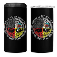 Native Americans 4 in 1 Can Cooler Tumbler Nature Is My Religion And The Earth Is My Church Tree Peyote - Wonder Print Shop