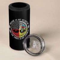 Native Americans 4 in 1 Can Cooler Tumbler Nature Is My Religion And The Earth Is My Church Tree Peyote - Wonder Print Shop