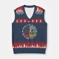 Native Americans V-Neck Knit Sweater Vest Nature Is My Religion And The Earth Is My Church Tree Peyote - Wonder Print Shop
