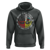 Native Americans Hoodie Nature Is My Religion And The Earth Is My Church Tree Peyote - Wonder Print Shop