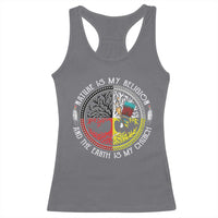 Native Americans Racerback Tank Top Nature Is My Religion And The Earth Is My Church Tree Peyote - Wonder Print Shop