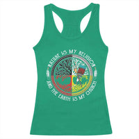 Native Americans Racerback Tank Top Nature Is My Religion And The Earth Is My Church Tree Peyote - Wonder Print Shop