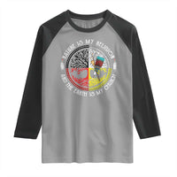 Native Americans Raglan Shirt Nature Is My Religion And The Earth Is My Church Tree Peyote - Wonder Print Shop
