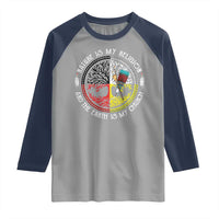 Native Americans Raglan Shirt Nature Is My Religion And The Earth Is My Church Tree Peyote - Wonder Print Shop