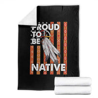 Native American Throw Blanket Proud To Be Native American Flag Tribal Prints Medicine Wheel - Wonder Print Shop