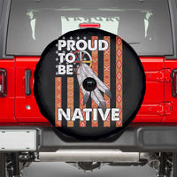 Native American Spare Tire Cover Proud To Be Native American Flag Tribal Prints Medicine Wheel - Wonder Print Shop
