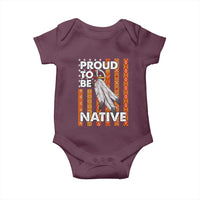 Native American Baby Onesie Proud To Be Native American Flag Tribal Prints Medicine Wheel - Wonder Print Shop