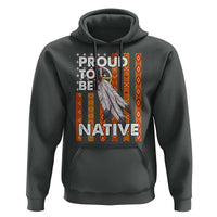 Native American Hoodie Proud To Be Native American Flag Tribal Prints Medicine Wheel - Wonder Print Shop