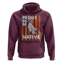 Native American Hoodie Proud To Be Native American Flag Tribal Prints Medicine Wheel - Wonder Print Shop