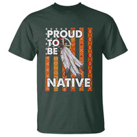 Native American T Shirt Proud To Be Native American Flag Tribal Prints Medicine Wheel - Wonder Print Shop