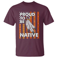 Native American T Shirt Proud To Be Native American Flag Tribal Prints Medicine Wheel - Wonder Print Shop