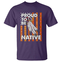 Native American T Shirt Proud To Be Native American Flag Tribal Prints Medicine Wheel - Wonder Print Shop