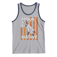 Native American Tank Top Proud To Be Native American Flag Tribal Prints Medicine Wheel - Wonder Print Shop