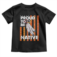 Native American Toddler T Shirt Proud To Be Native American Flag Tribal Prints Medicine Wheel - Wonder Print Shop