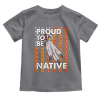 Native American Toddler T Shirt Proud To Be Native American Flag Tribal Prints Medicine Wheel - Wonder Print Shop