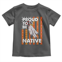 Native American Toddler T Shirt Proud To Be Native American Flag Tribal Prints Medicine Wheel - Wonder Print Shop