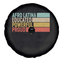 Afro Latina Spare Tire Cover Educated Powerful Proud Hispanic Heritage Month - Wonder Print Shop