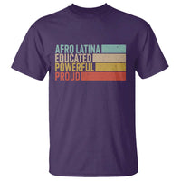 Afro Latina T Shirt Educated Powerful Proud Hispanic Heritage Month - Wonder Print Shop