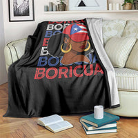 Puerto Rico Boricua Girl Proud Puerto Rican Hispanic Heritage Throw Blanket - Wonder Print Shop