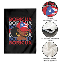 Puerto Rico Boricua Girl Proud Puerto Rican Hispanic Heritage Garden Flag - Wonder Print Shop