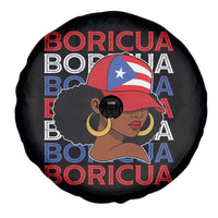 Puerto Rico Boricua Girl Proud Puerto Rican Hispanic Heritage Spare Tire Cover - Wonder Print Shop