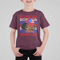 Puerto Rico Boricua Girl Proud Puerto Rican Hispanic Heritage T Shirt For Kid - Wonder Print Shop