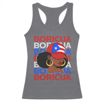 Puerto Rico Boricua Girl Proud Puerto Rican Hispanic Heritage Racerback Tank Top - Wonder Print Shop