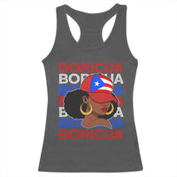 Puerto Rico Boricua Girl Proud Puerto Rican Hispanic Heritage Racerback Tank Top - Wonder Print Shop