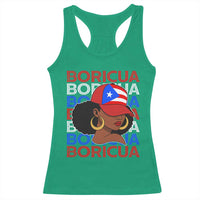 Puerto Rico Boricua Girl Proud Puerto Rican Hispanic Heritage Racerback Tank Top - Wonder Print Shop