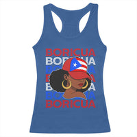 Puerto Rico Boricua Girl Proud Puerto Rican Hispanic Heritage Racerback Tank Top - Wonder Print Shop