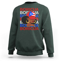 Puerto Rico Boricua Girl Proud Puerto Rican Hispanic Heritage Sweatshirt - Wonder Print Shop