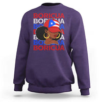 Puerto Rico Boricua Girl Proud Puerto Rican Hispanic Heritage Sweatshirt - Wonder Print Shop