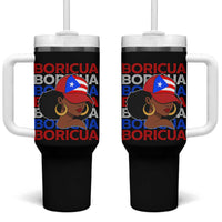 Puerto Rico Boricua Girl Proud Puerto Rican Hispanic Heritage Tumbler With Handle - Wonder Print Shop