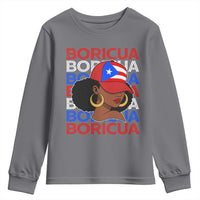 Puerto Rico Boricua Girl Proud Puerto Rican Hispanic Heritage Youth Sweatshirt - Wonder Print Shop