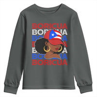 Puerto Rico Boricua Girl Proud Puerto Rican Hispanic Heritage Youth Sweatshirt - Wonder Print Shop