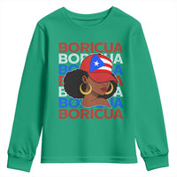 Puerto Rico Boricua Girl Proud Puerto Rican Hispanic Heritage Youth Sweatshirt - Wonder Print Shop